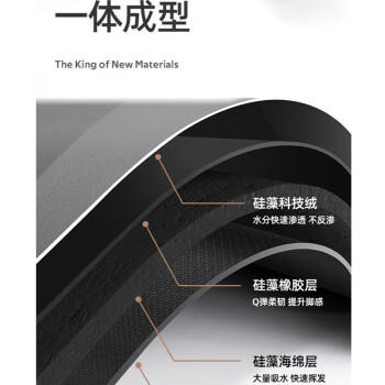 艾杰普浴室地垫卫生间吸水防滑垫卫浴厕所门口垫子速干入户脚垫 40*60cm 商品图0