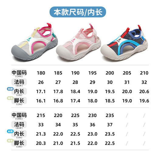 ANNIL/安奈儿夏季男女超轻镂空便软底沙滩运动凉鞋2025夏款HM5205359 商品图3