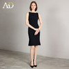 AD高端职业连衣裙女2025新款夏季无袖背心裙修身收腰包臀礼服裙 商品缩略图2