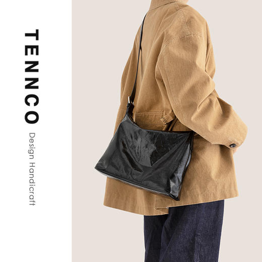 TENNCO【大饭盒包】新款头层牛皮通勤腋下包单肩斜挎包女 商品图5