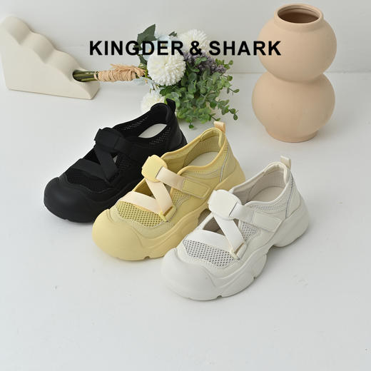 经典鲨2025夏季新品时尚薄款网状透气不闷脚休闲运动凉鞋女KW172-529081 商品图0