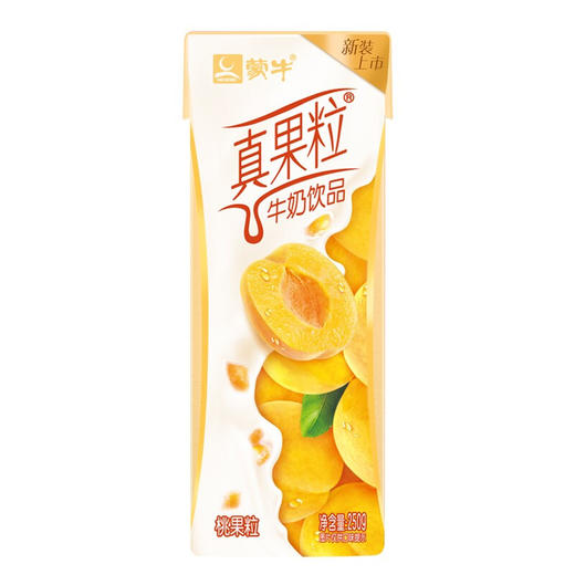 蒙牛 真果粒黄桃果粒牛奶饮品 250g*12 商品图1
