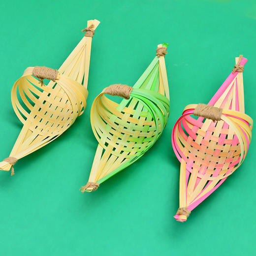 【趣玩竹编小挂件】非遗手工 diy 端午 竹编船 材料包 制作 创意香囊 工艺品 摆件 亲子挂件 商品图1