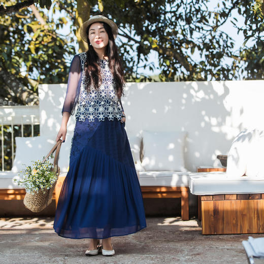 【林栖设计小店】蕾丝镂空衬衣真丝宽松显瘦2025夏季新品桑蚕丝长袖上衣女1952014 商品图2