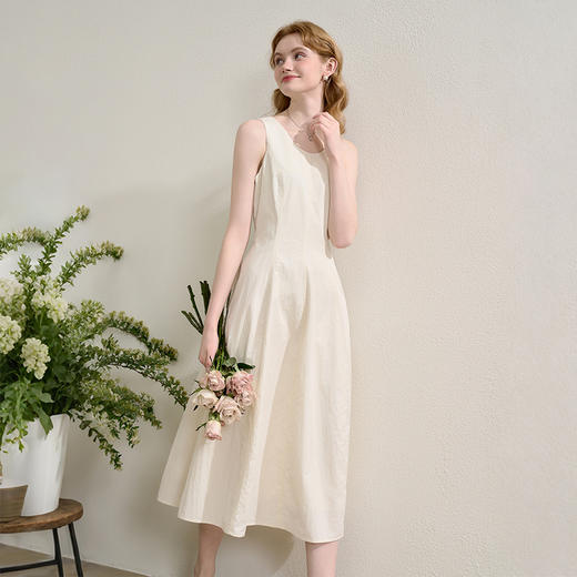 法式气质高级感简约背心裙女夏季收腰花苞裙连衣裙V0950343 商品图3