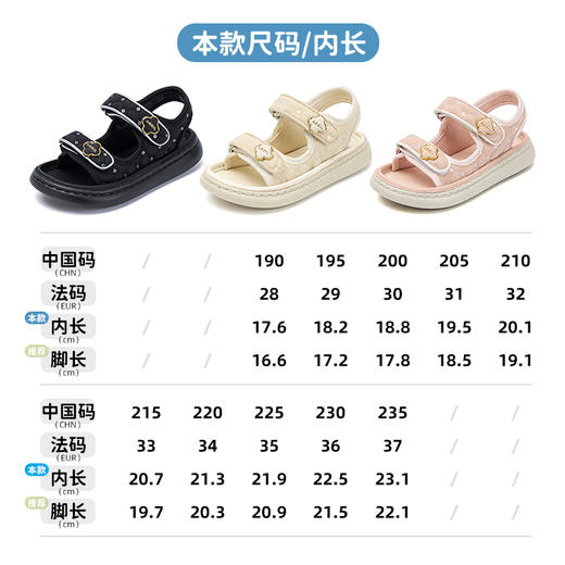 ANNIL/安奈儿女童公主露趾沙滩凉鞋2025夏季新款HG5206271 商品图3