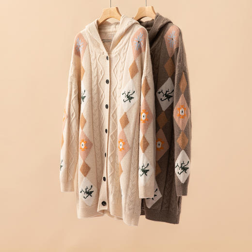 S·Y·C【雪舞风歌】欧洲站重工艺小个子100纯山羊绒大衣CYR240140 商品图3