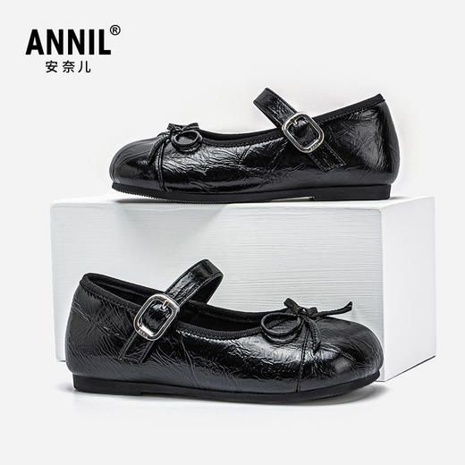 ANNIL/安奈儿女童皮鞋公主鞋2025春季新款儿童单鞋小女孩软底宝宝舞蹈鞋HG5101205 商品图3