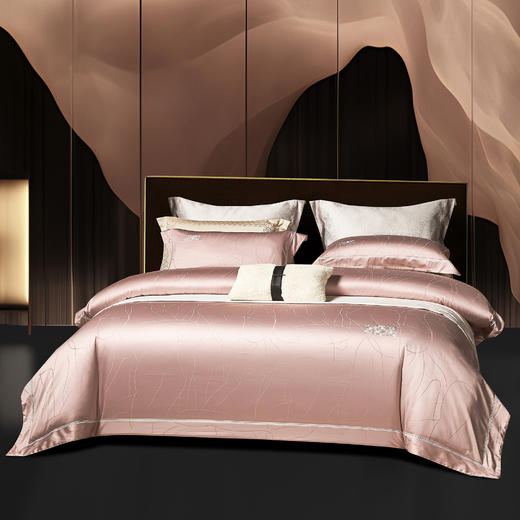 铂莱棉四件套 卡迪尔-粉 商品图0