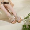 Safiya/索菲娅2025波西米亚闪钻珍珠露趾休闲坡跟罗马仙女鞋SFD2115349 商品缩略图1