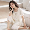 自然醒月坞云朵棉睡衣女夏季（带胸垫）短袖七分裤可外穿夏天甜美家居服套装QH 商品缩略图10