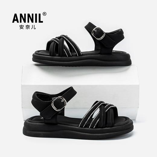ANNIL/安奈儿童鞋儿童运动凉鞋女童软底透气2025夏季鞋潮流休闲中大童鞋HG5206275 商品图1