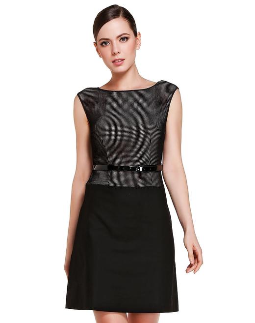 4894415330069 JOAN&DAVID 黑/浅粉色淑女大方无袖连衣裙 商品图0