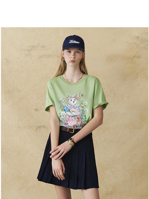 Teenie Weenie小熊卡通T恤女夏季女t恤TTRA25M507Z 商品图1