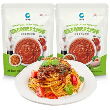 清净园常温番茄罗勒鸡肉意大利面酱120g*2袋 意粉意面酱拌面酱调味酱 /粮油调味 /调味品 /西式酱料 商品图2