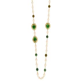 订购5个月到｜Gripoix Paris-Frida-绿色爱心 长项链［法国设计师］