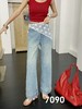8.10秒杀品质~爆款牛仔-送蕾丝腰围 春款6887春季高品质爆款口袋蝴蝶结刺绣直筒显瘦牛仔裤-喜出 商品缩略图0