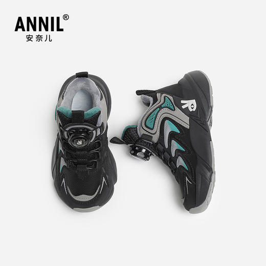 【加绒】ANNIL/安奈儿儿童棉鞋冬季男女童加绒保暖加厚防寒户外秋冬运动鞋HM4405012 商品图3