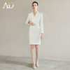 AD春季职业装气质女神范白色连衣裙女高端收腰西服裙主持人正装 商品缩略图0