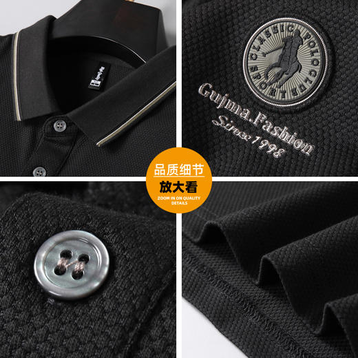 【棉质】【DK】大依优型大码男装短袖polo衫肥佬运动休闲棉上衣男夏季薄款加肥大码 商品图4