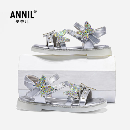 ANNIL/安奈儿时尚女童休闲风软平底夏季公主凉鞋2025夏季新款HG5206322 商品图2