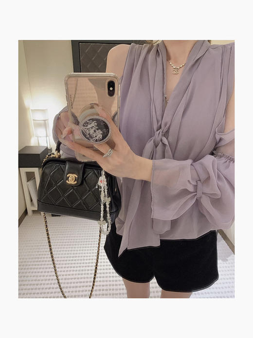 金蘑菇菇 Borgo Santo “Blumari*”中意紫罗兰/V领宽松无袖上衣 商品图6