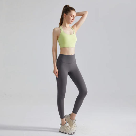 跃牌【安琪拉系列】新款防震固定杯跑步瑜伽聚拢镂空三排三扣瑜伽内衣WX-5007 商品图4