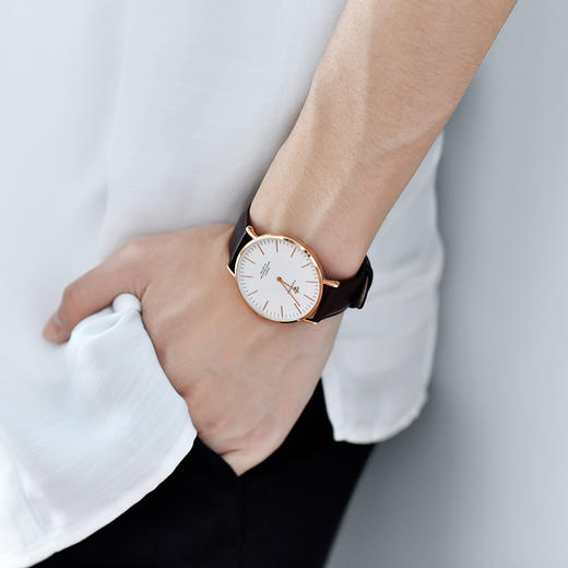 TW002454-3    天王TIAN WANG  【七夕礼盒】爆款简约时尚皮带情侣手表男士女士石英表3851【无电】 商品图2