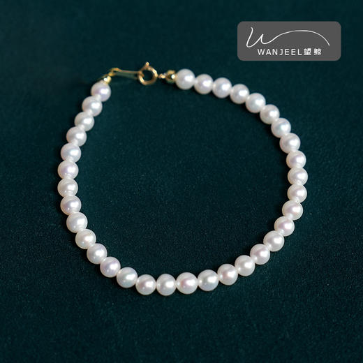 珍珠【素】小米珠手链（K金款） 商品图1