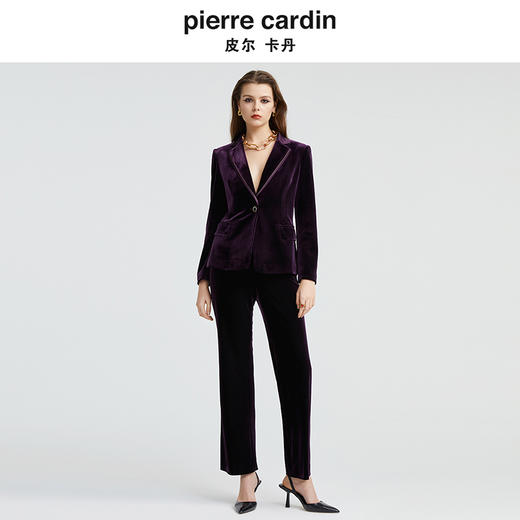 [皮尔卡丹女装]轻商务修身秋季通勤直筒裤休闲裤 商品图3