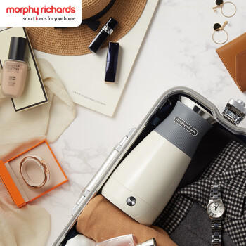 摩飞电器（Morphyrichards）便携式电热水壶烧水壶 家用旅行0.4L便携电水壶随行泡茶办公室养生保温杯电热水杯MR6090灰 商品图2