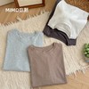 MIMO弥黙！麻感棉 T 恤，进口纤维麻感棉 T ，卷边设计慵懒随性 穿出松弛高级感，圆领显瘦一绝，机洗狂甩不变形 ，百搭不挑人 商品缩略图10