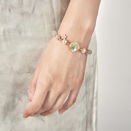 大英博物馆 东方梦境系列 猫眼纷韵花鸟贝壳 手链 商品图1