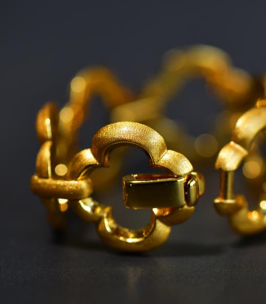 银鎏金海棠花手链 商品图1