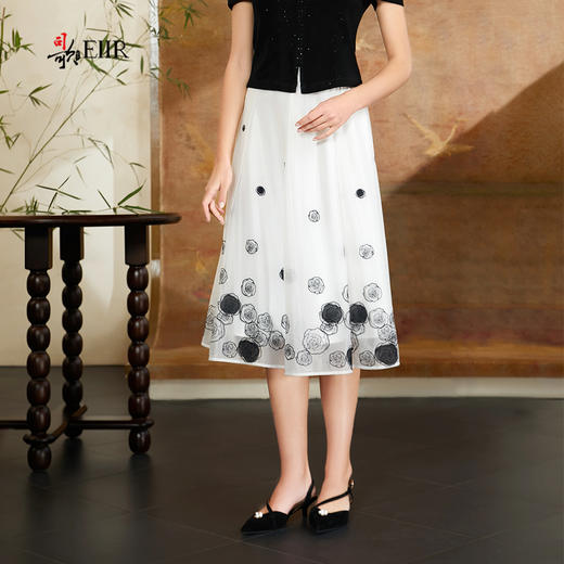 司歌渐变烧花重工伞裙C911273X 商品图0