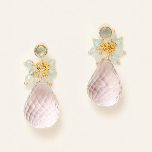 订购10周到｜Carousel Jewels-Joyce-磷灰石 海蓝宝石 粉紫水晶 耳环［英国设计师］ 商品图1