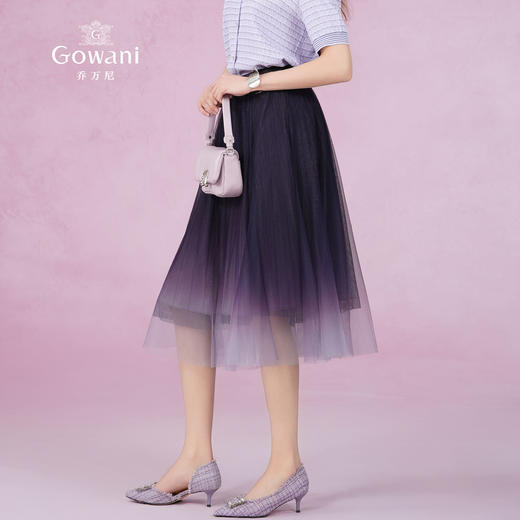 乔万尼夏新品半身裙渐变设计感百褶裙优雅ET2D287 商品图1