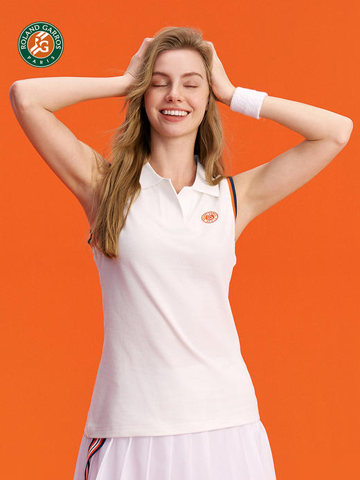罗兰加洛斯法网无袖运动背心女夏季速干polo无袖上衣网球服 商品图2