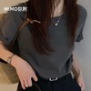 MIMO弥黙！麻感棉 T 恤，进口纤维麻感棉 T ，卷边设计慵懒随性 穿出松弛高级感，圆领显瘦一绝，机洗狂甩不变形 ，百搭不挑人 商品缩略图2