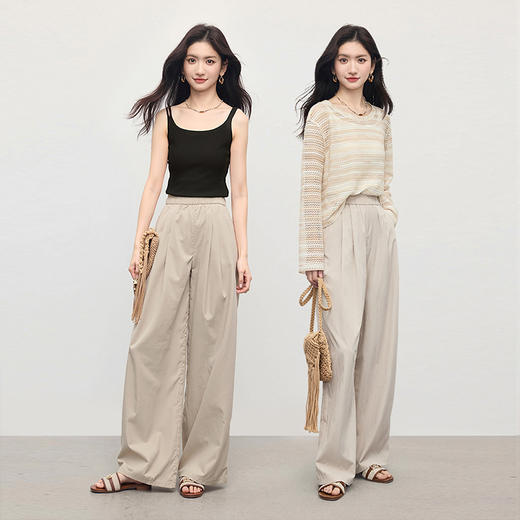 【专属特价】熙世界白色宽U领无袖打底背心女夏季2025基础款内搭美背吊带上衣 商品图2