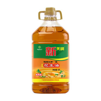 新供销天润 浓香花生油5L 物理压榨一级 食用油桶装0添加 五升 /粮油调味 /食用油 /花生油 商品图2