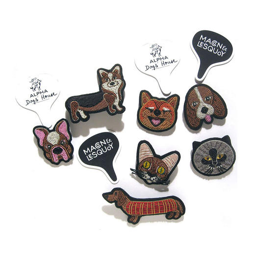 北京仓｜Macon & Lesquoy-Dachshund-腊肠犬 金属丝线 刺绣 胸针［法国设计师］ 商品图3