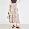 MYX-KDFY-S1930-L蕾丝边百褶修身蛋糕裙松紧腰休闲长款碎花裙2025年夏款高腰半身裙 商品缩略图1