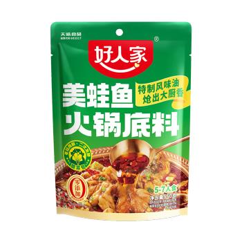 好人家美蛙鱼火锅底料550g 【0添加防腐剂】麻辣味四川鱼火锅 /粮油调味 /调味品 /火锅底料/蘸料 商品图0