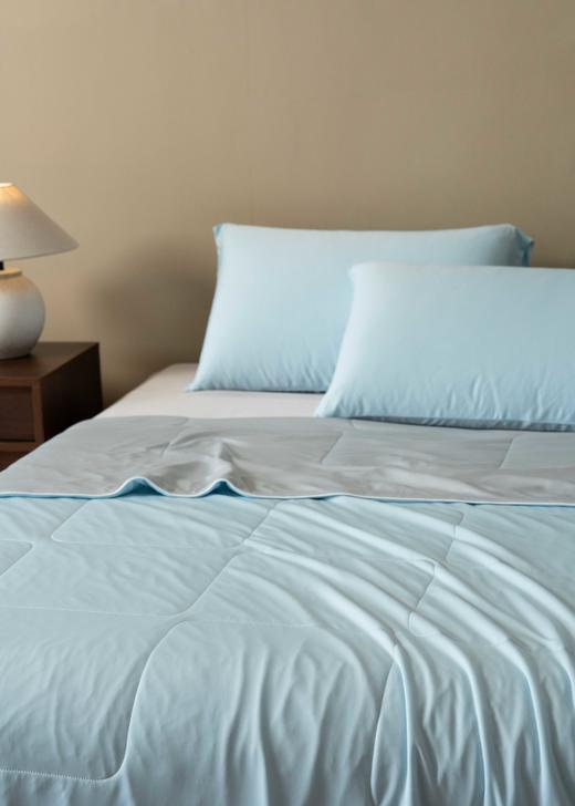 【凉感凉被】SCHIESSER舒雅生活撞色凉感凉被-蓝灰/粉灰 面料：100%锦纶 填充：100%聚酯纤维'12060025010105/06/08 商品图1