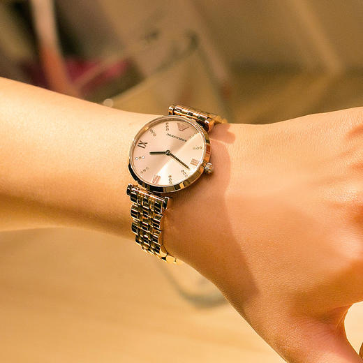 723763259286  EMPORIO ARMANI 阿玛尼满天星系列镶钻钢带小表盘女士石英手表【无电】 商品图2