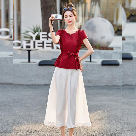 小香风套装裙2025夏季新款超好看气质绝美上衣显瘦半身裙两件套HR-MUZL8021 商品图0