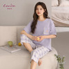 康妮雅女式短袖中裤套头套装 商品缩略图3