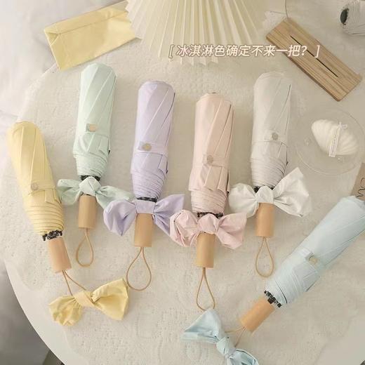 「高颜值！5色可选」三折手动折叠伞 雨伞女高级感晴雨两用遮阳防晒伞居家日用太阳伞 商品图2