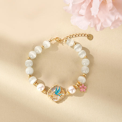 大英博物馆 东方梦境系列 猫眼纷韵花鸟贝壳 手链 商品图2